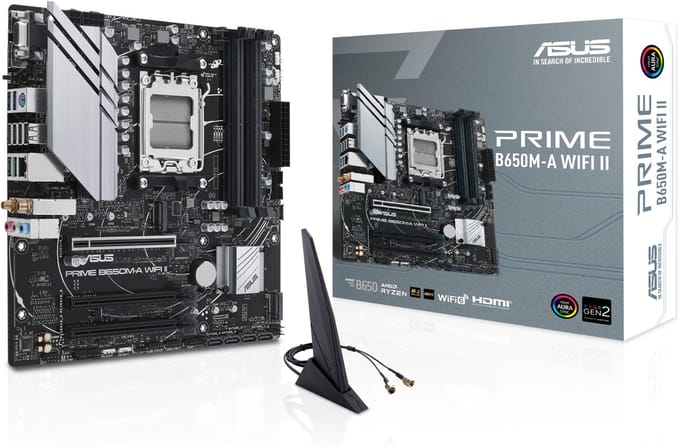 ASUS PRIME B650M-A WiFi II - Moederbord - Socket AM5 - Micro-ATX - AMD B650 chipset