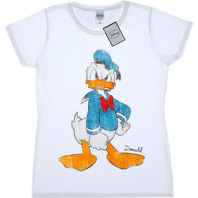 Disney Dames/Dames Donald Duck Boos Katoenen T-Shirt (Wit)