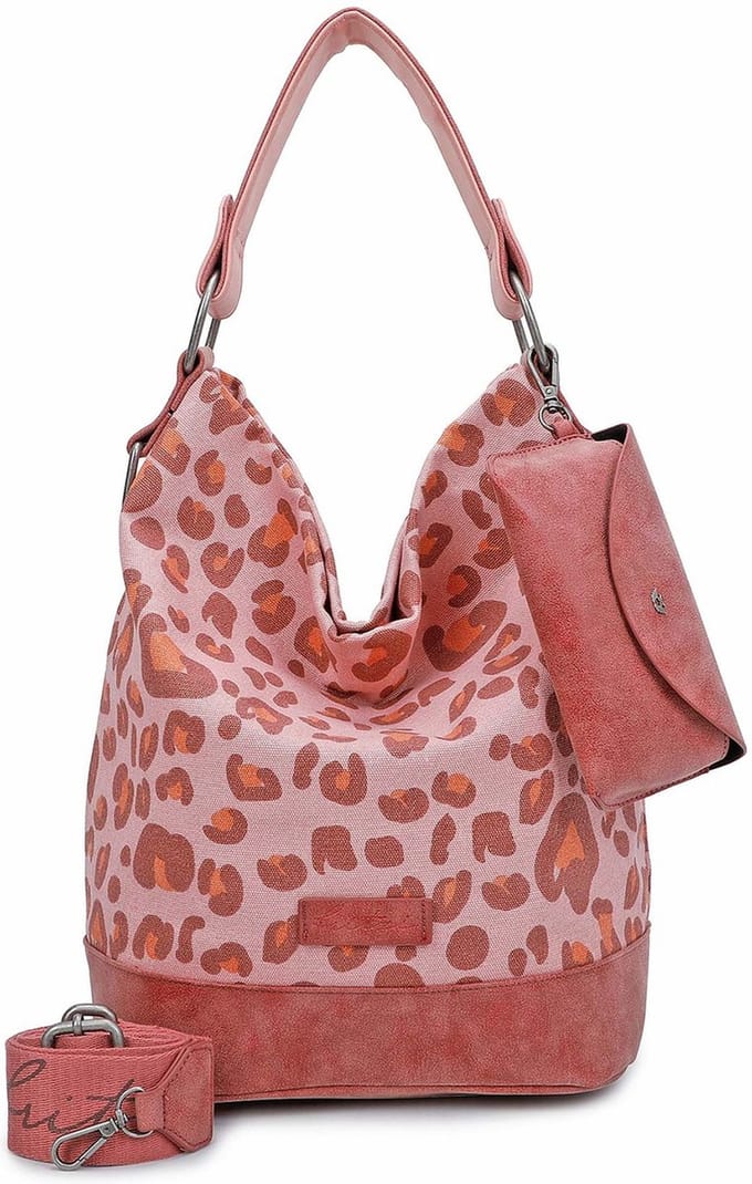 Fritzi aus Preußen Schoudertas Canvas Izzy07 Olga Hobo Bag Leo Brick Roze