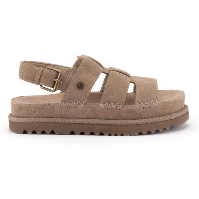 Warmbat Wenlock Suede Dames Sandalen - Stone
