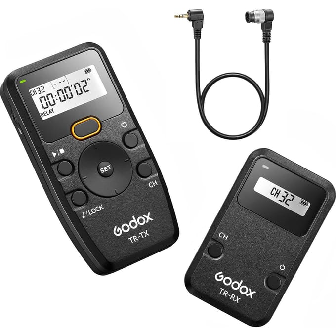 Godox TR-serie 2.4G draadloze timer afstandsbediening camera sluiter afstandsbediening(Tramzender en ontvanger) 6 TR-N1 Shutter Cable gray