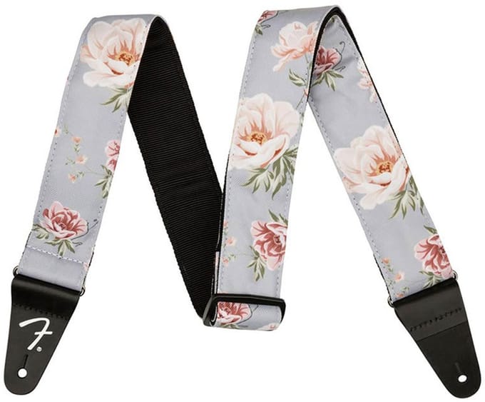 Fender Floral Strap Gray 2 - Gitaarband - grijs