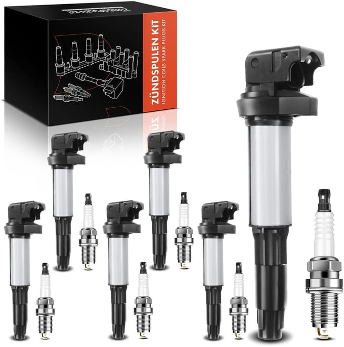 Frankberg 6x Ontstekingsspoel+6x Bougie voor BMW E81 E87 F