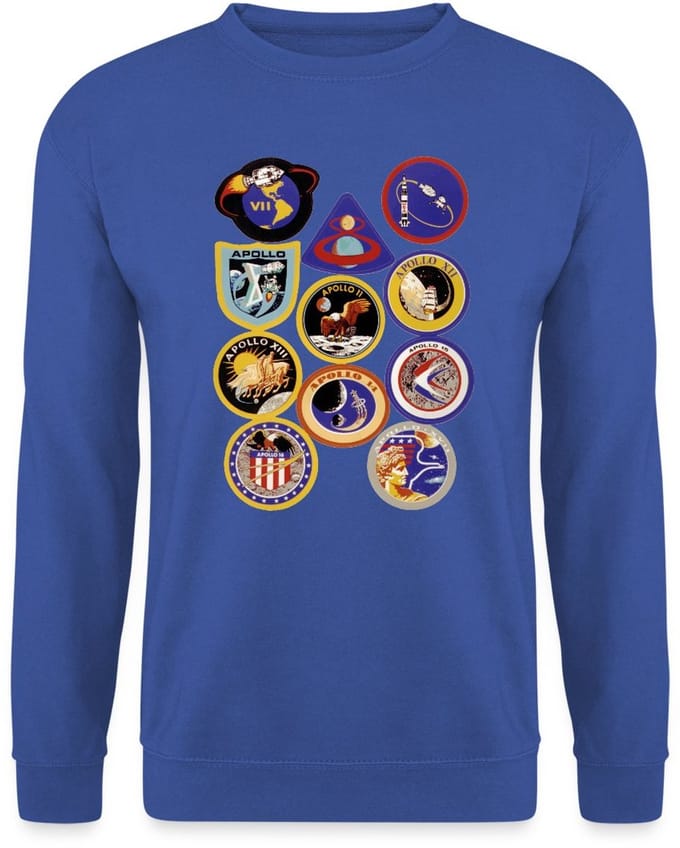 NASA Apollo-missie-insignes Sweater Heren