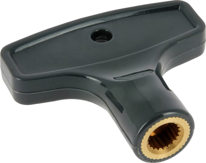 Kunststof sleutel met messing insert 71606-71607