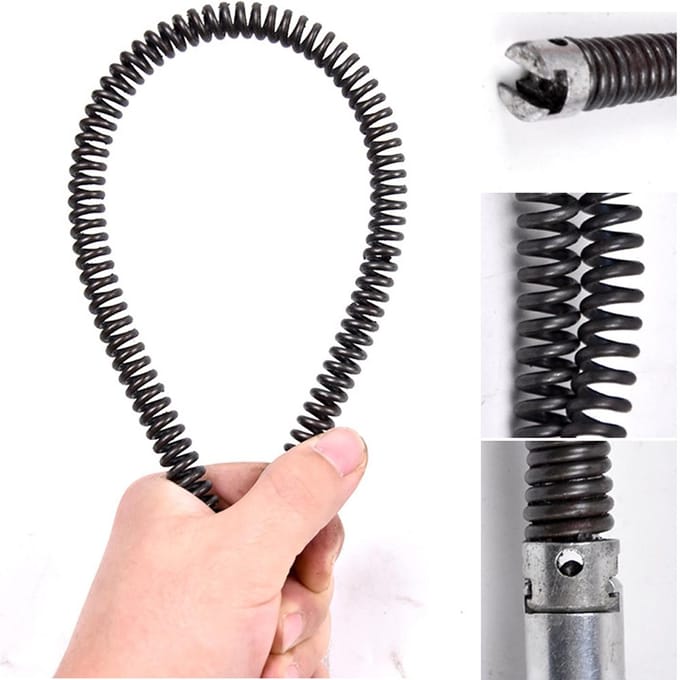 Multifunctionele buizen Baggergereedschap Springbuizen Riool Badkamer Keuken Afvoerbuizen Ontstopper 1M gray