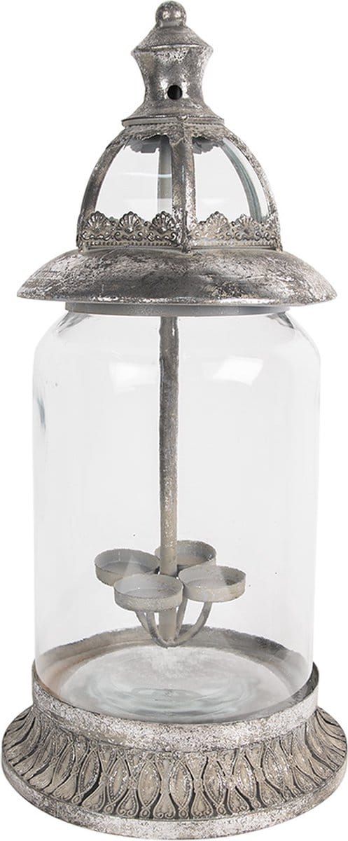 Clayre & Eef Windlicht 44 cm Zilverkleurig IJzer