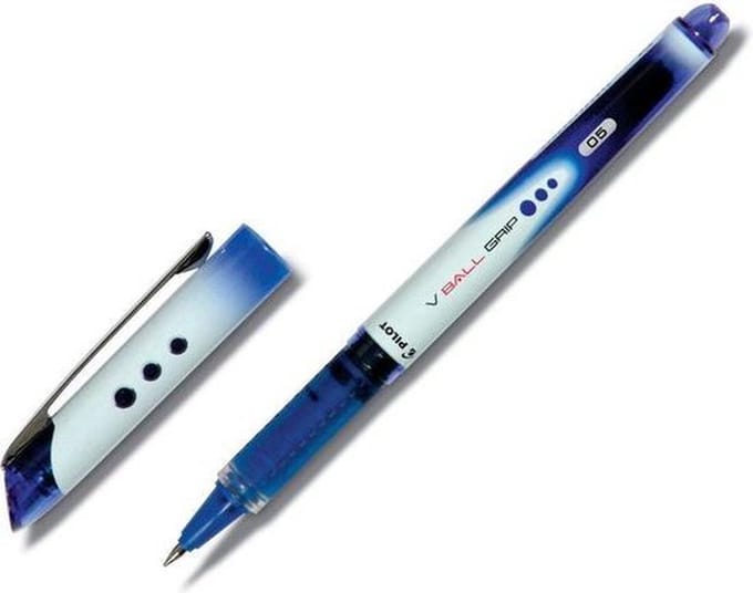 Rollerpen PILOT V-Ball Grip fijn blauw | 12 stuks