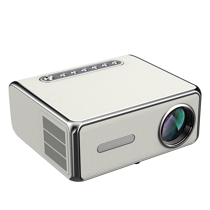 Projector 900 ANSI Lumen 2.4G+5G WiFi 1920*1080 Keystone Correctie Draagbare Projector Quad-core EU Plug zilver