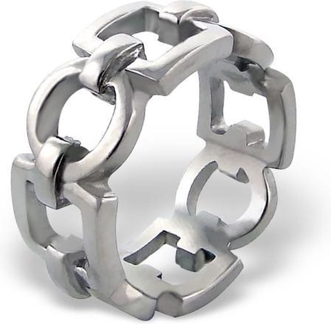 Amanto Ring Ayhan - 316L Staal - 9mm - Maat 65-20.75mm
