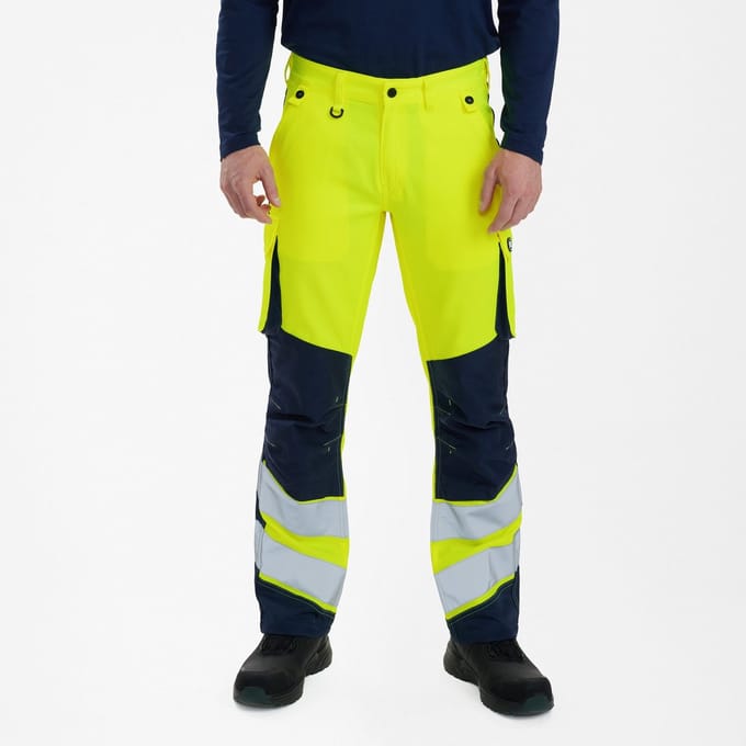 Engel Safety Light werkbroek 2545-319 - Hi-vis Yellow / Blue Ink - 48
