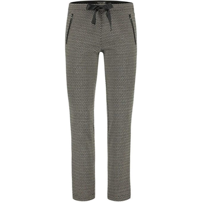 Para Mi broek Kim knitted jacquards - Herringbone black