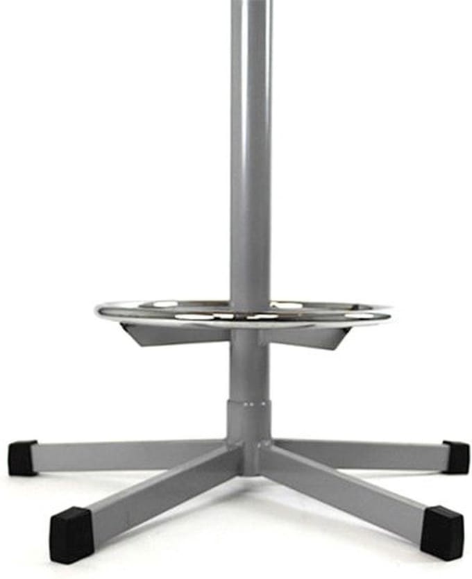 Statafel Ecoro rond 80CM bladkleur Lichtgrijs framekleur Wit (RAL9010)