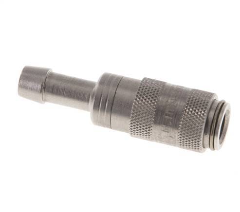 RVS DN 2.7 (Micro) Luchtkoppeling Snelkoppeling 5 mm Slangpilaar Double Shut-Off