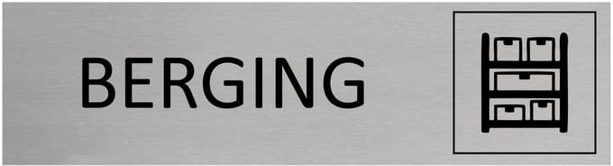 CombiCraft aluminium deurbordje Berging - 165 x 45 mm met tape