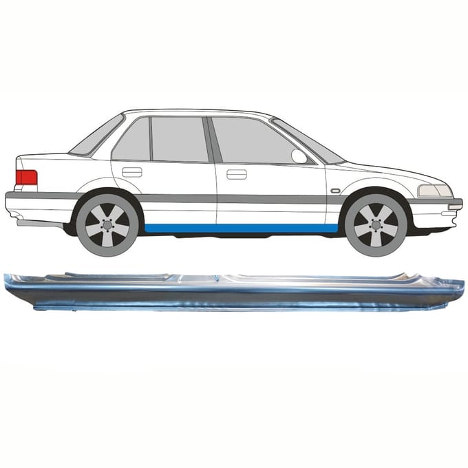 Volledige dorpel voor Honda Civic 1987-1991 / Rechts