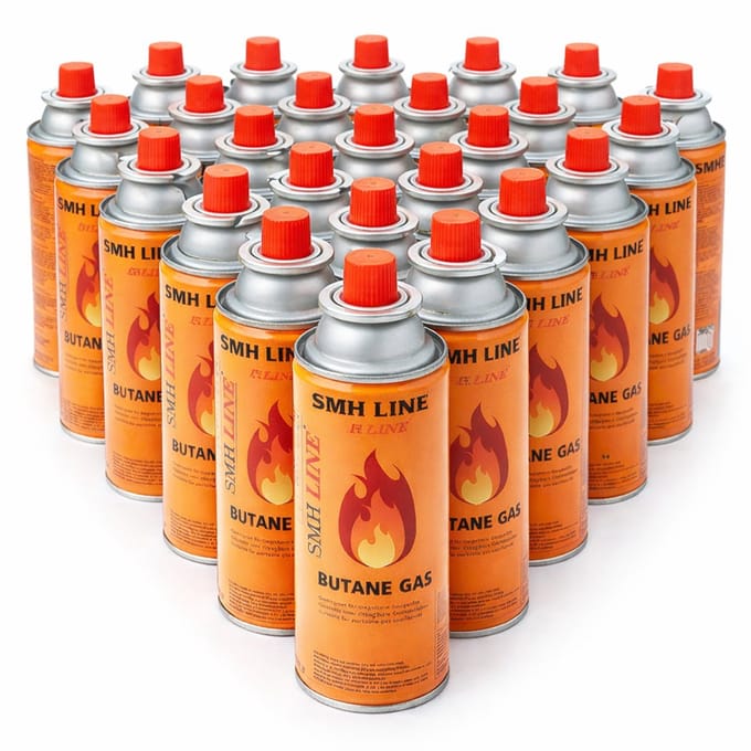 SMH Line Camping Gas 227g – Butaangas Cartridge – 10 Stuks - Navulling