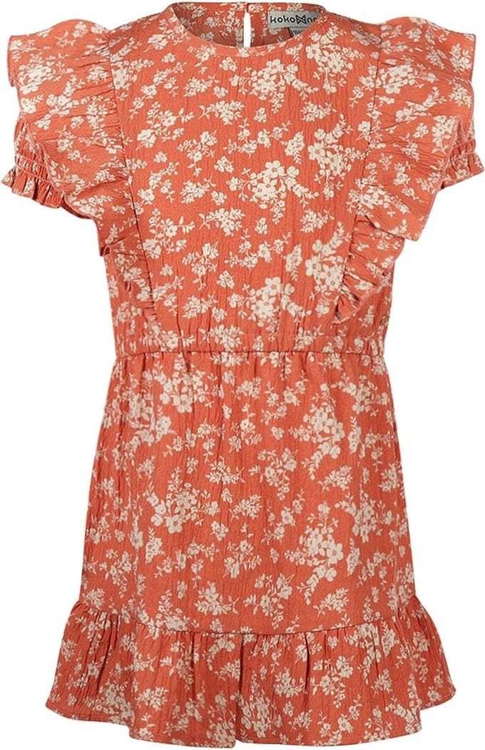 Koko Noko Meisjes Jurk - Rusty orange