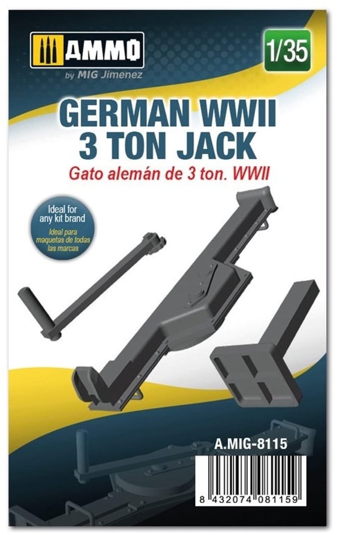 AMMO by Mig Jimenez Modelbouwpakket - AMMO MIG 8115 GERMAN WWII 3 TON JACK Resin onderdeel - 1:35 - Modelbouw