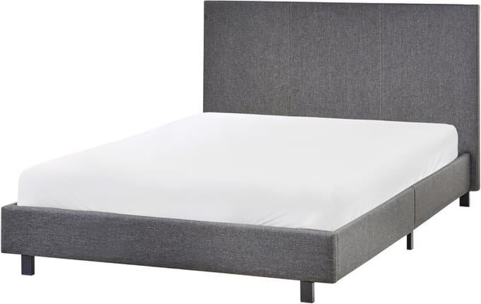 ALBI - Tweepersoonsbed - Grijs- 120 x 200 cm - Polyester