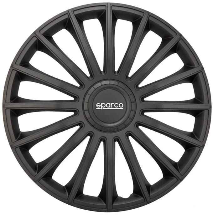 Sparco Wieldoppen Treviso 16 inch Zwart - 4 stuks