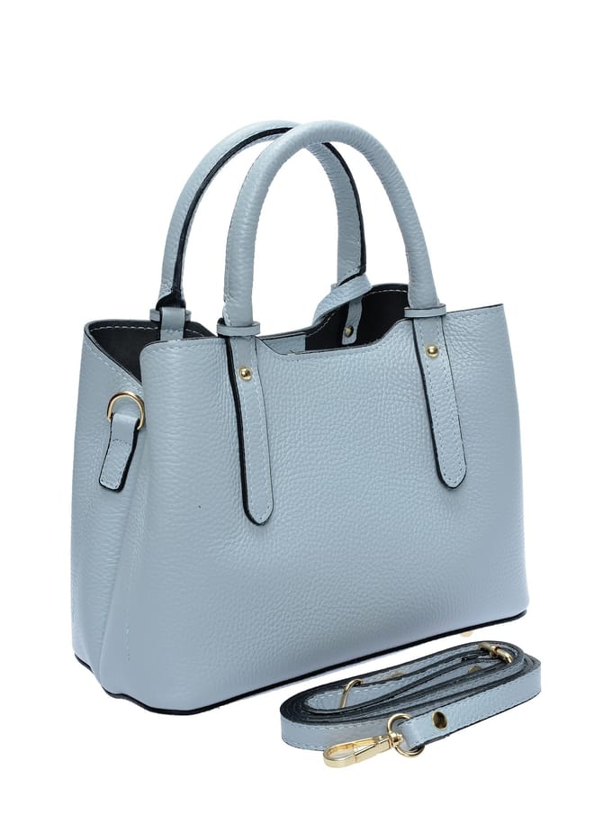 Anna Luchini Turquoise Rundleer Tas