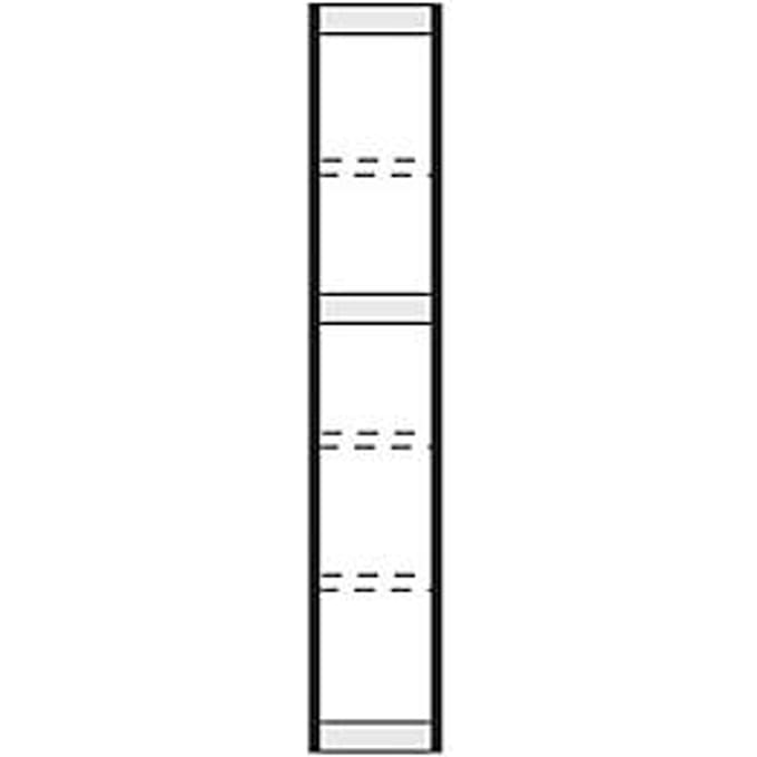 Eindwand, voor stalen rek PROGRESS 2000, H 2250 x D 600 mm, zilver