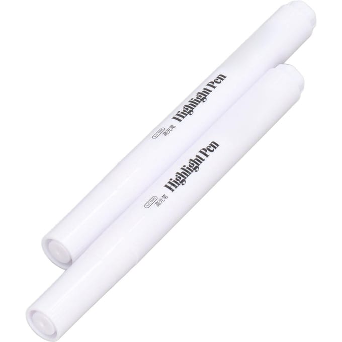 2 Stuks Witte Marker 3,0 mm Geurloos Dekkend Waterdicht Witte Verfpen voor Schilderen Schetsen white