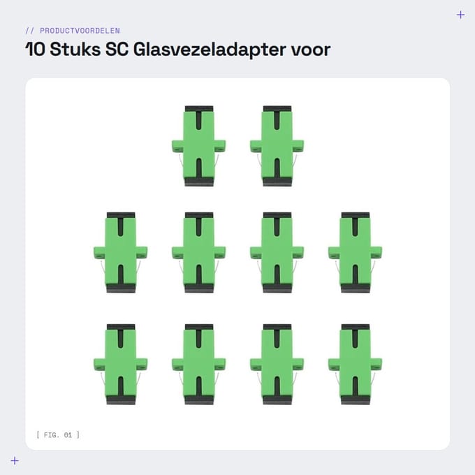 Dailygoods - 10 Stuks SC Glasvezeladapter voor Netwerkverbindingen