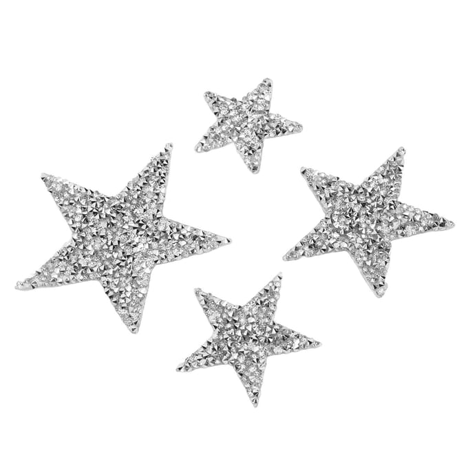 20 stuks strass sterretjes patches, prachtige strijk- en naaipatches voor jassen en tassen white