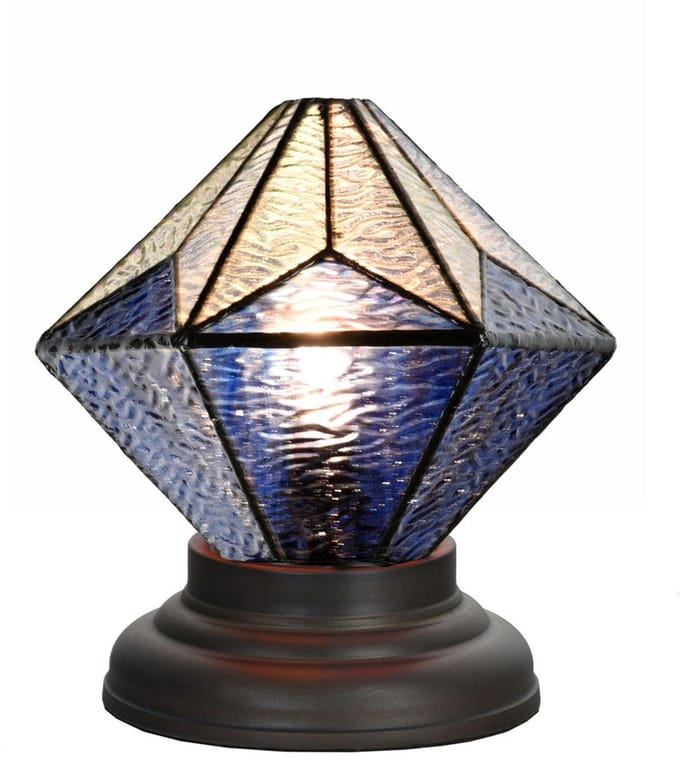 Tiffany Lage Tafellamp Akira Blue - Art Deco Trade