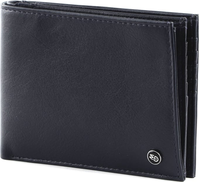 MANDARINA DUCK Leren Portemonnee Downtown Wallet Navy Donkerblauw
