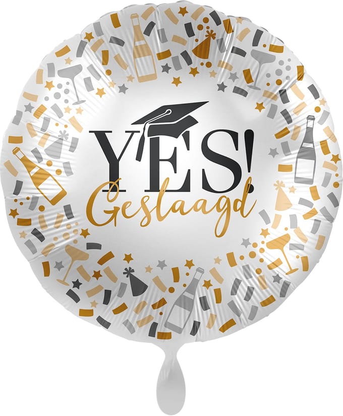 Folieballon yes geslaagd 43 cm