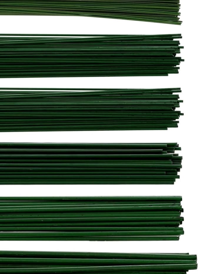 Groene Instekendraad Bloemendraad Binddraad Knutseldraad 0,4 mm x 30 cm (60 stuks)