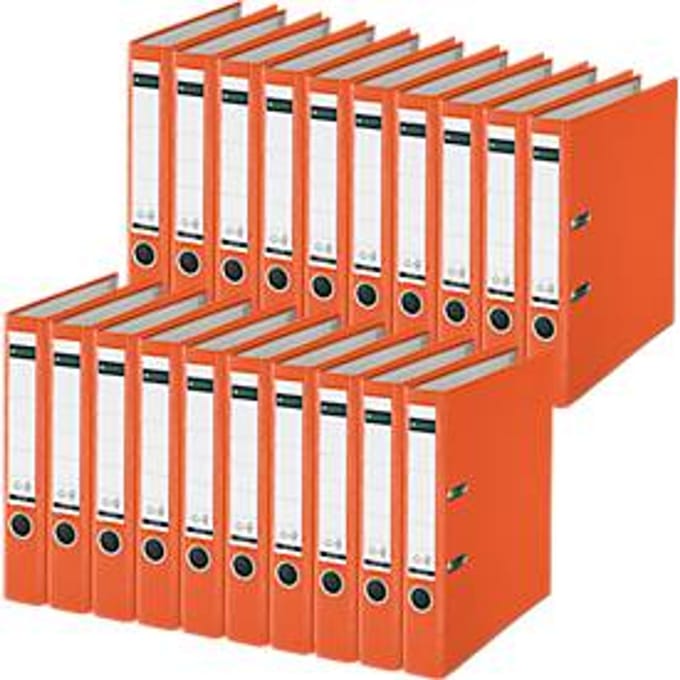 LEITZ® Map 1015, DIN A4, rugbreedte 52 mm, 20 stuks, oranje