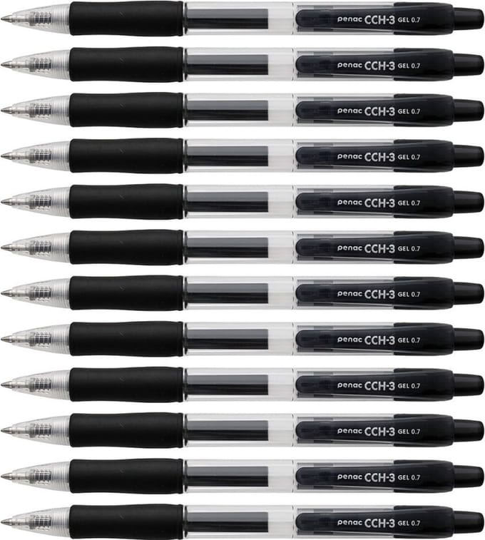 Penac Gelpen - CCH-3 - 0.7mm - Zwart - 12 Stuks