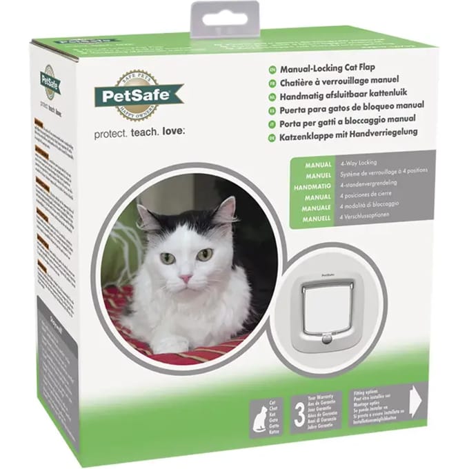 PETSAFE | Petsafe Kattenluik Tot 7 Kg Handmatig Wit