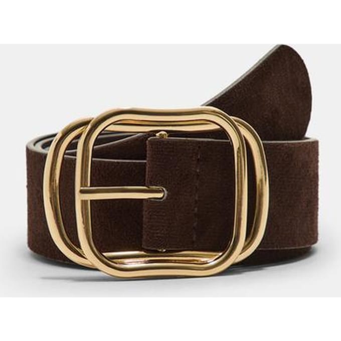 Stradivarius Riem met overlappende gesp  Bruin 70