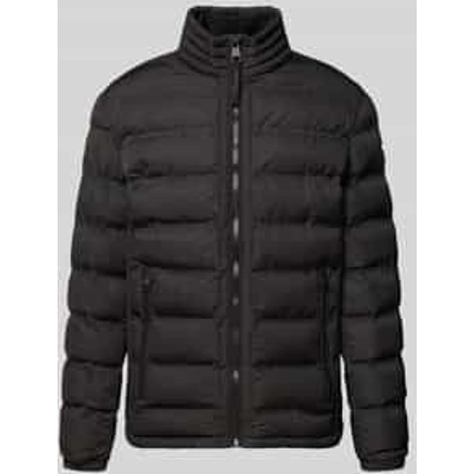 Regular Fit gewatteerd jack met opstaande kraag model 'MODENA FUSED'