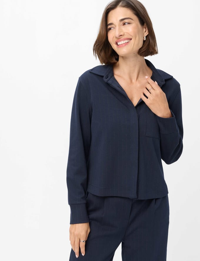 Brax Dames Blouson  Style BETTE L navy, donkerblauw, maat 36