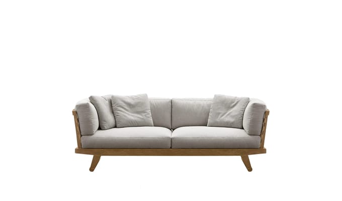 B&B Italia Gio 3-zitsbank buiten - natural teakwood