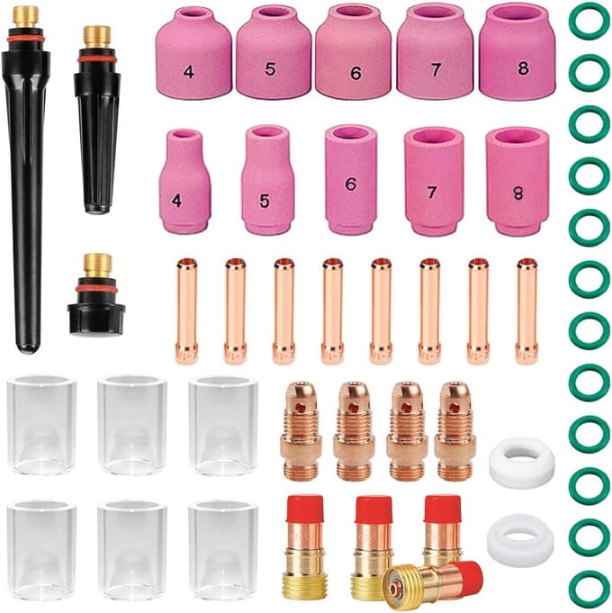 49-delige Accessoireset voor TIG Lasbrander WP-9/26/17/18/26 - Hoogwaardig