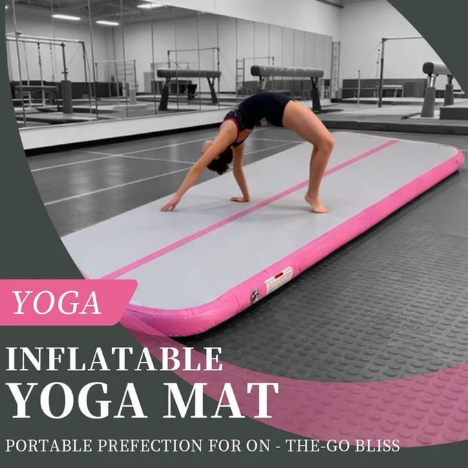Wentinkmo Opblaasbare - gymnastiekmat (met pomp) - Gymnastiek mat 400cm breed