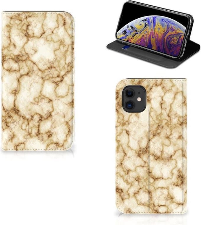 Apple iPhone 11 Standcase Marmer Goud