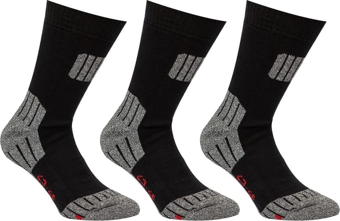 3-Pack Koele Naadloze Wandelsokken-Zwart-35-38-Walking-Experience