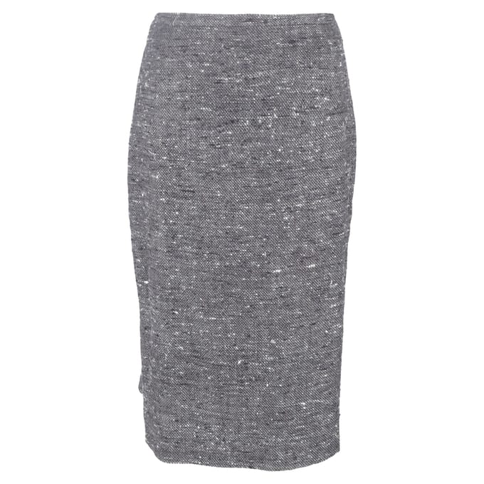 Max Mara tweed midi-kokerrok in grijze wol