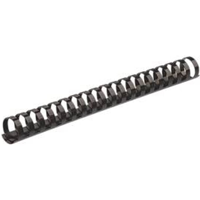 Fellowes plastic inbindruggen, formaat 16 mm, 25 stuks, voor inbindmachines plastic inbindrug zwart, 25 stuks