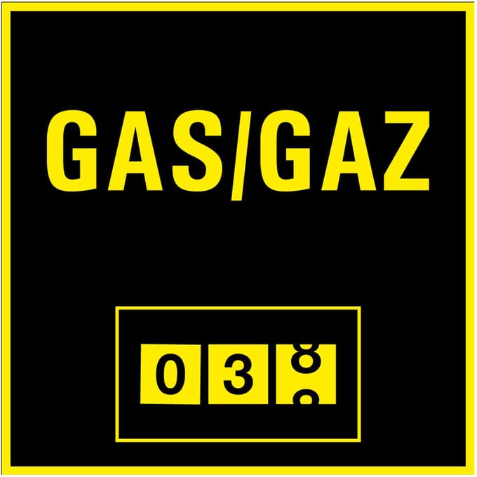 Gasmeter sticker 150 x 150 mm
