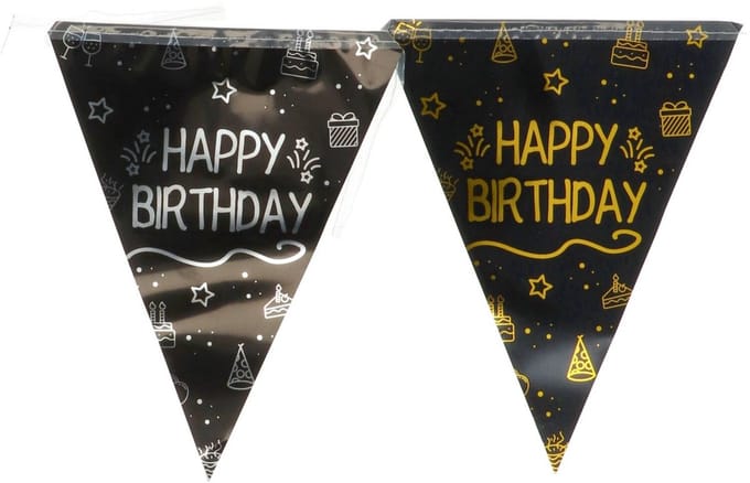 Folat - Vlaggenlijn shining glam happy birthday - 4 m