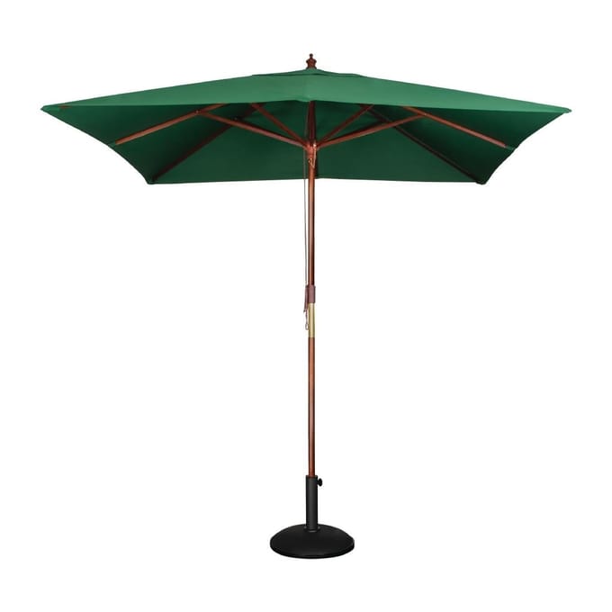 HorecaTraders Groen vierkant parasol 2,7(h)x 2,5(l)x 2,5(b) meter